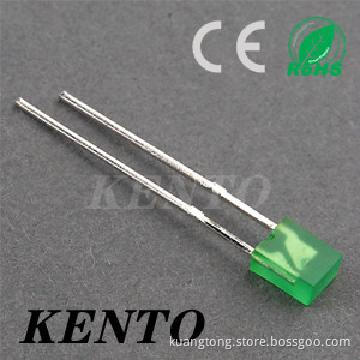 2X5mm Square Green Diffused Lens Led Diode